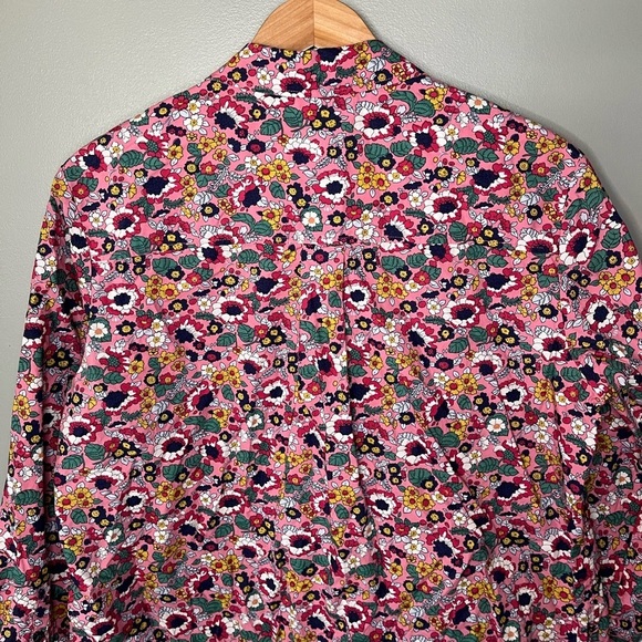 Boden Relaxed Cotton Shirt Pink Ditsy Floral - Picture 8 of 11